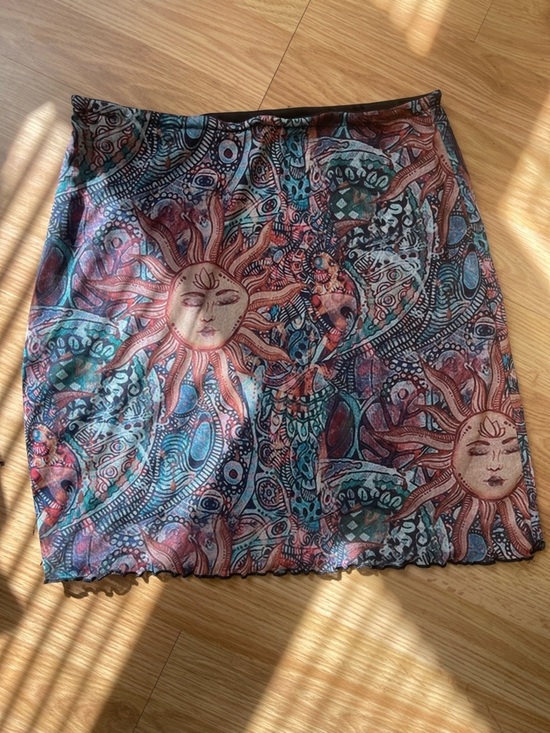 Dresses & Skirts - Sunburst Print Mini Skirt - Multicolor